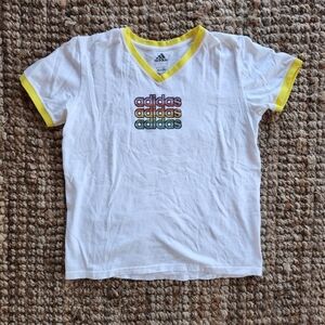 Vtg y2k Adidas ringer tshirt top size medium